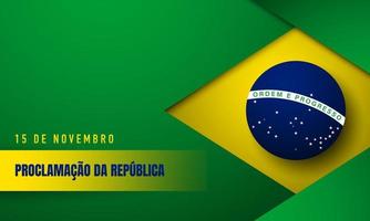 fundo do dia da república do brasil. ilustração vetorial. vetor