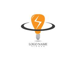 Vetor de logotipo de lâmpada de bulbo