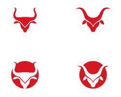Bull Taurus Logo Template ilustração vetorial ícone, vetor