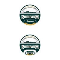 design de logotipo de emblema ocidental clássico vintage rústico hipster para fazenda de gado
