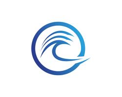 Logotipo de praia de ondas e app de ícones de modelo de símbolos vetor
