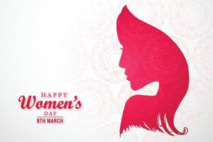 design de cartão de conceito de celebrações do dia das mulheres feliz vetor
