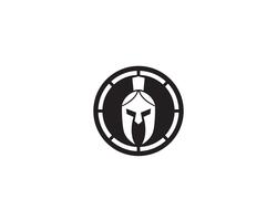 Vetor de logotipo de capacete espartano