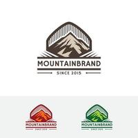 design de logotipo de vetor de montanha