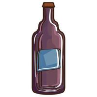garrafa de cerveja com vidro roxo vetor