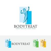 design de logotipo de vetor de tratamento corporal
