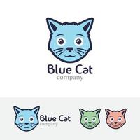 design de logotipo de cabeça de gato vetor