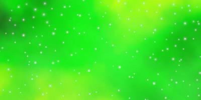 modelo de vetor verde claro com estrelas de néon.
