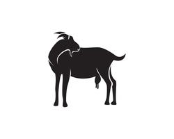 Cabra preto animais vetor logotipo e símbolo