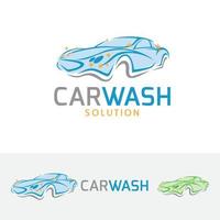 design de logotipo para lavagem de carros vetor