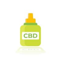 ícone de vetor de medicina cbd em branco