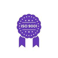 rótulo de vetor iso 9001