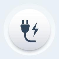 ícone de vetor de plugue elétrico