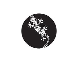 Lagarto camaleão lagarto preto silhueta vector