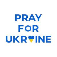 rezar pela ucrânia, bandeira da ucrânia rezando ilustração vetorial de conceito. orar pela paz da ucrânia. salvar a ucrânia da rússia. vetor