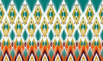 ikat ornamento de folclore geométrico com diamonds.design forbackground, tapete, papel de parede, roupas, embrulho, batik, tecido, ilustração vetorial. estilo bordado. vetor