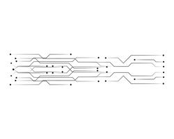 linha de modelo de vetor de ilustração de circuito