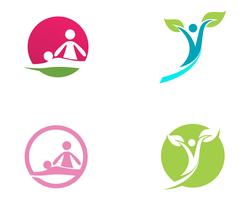 people Healthy Life Logo ícone de vetor de modelo