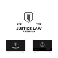 ilustração de design de ícone de logotipo de escritório de advocacia de justiça vetor