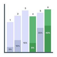 baixe este ícone plano do gráfico de dados de negócios vetor