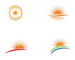 Sun Vector illustration ícone logotipo e símbolos modelo de design