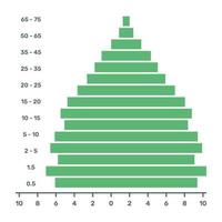 um vetor plano e moderno de gráfico populacional, design editável