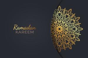 fundo de ramadam kareem com ornamentos de mandala. vetor