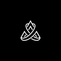 logotipo de monograma de machado de letra elegante vetor
