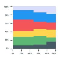 baixe este ícone plano do gráfico de dados de negócios vetor