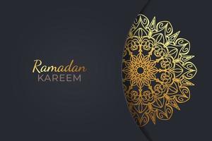 fundo de ramadam kareem com ornamentos de mandala. vetor