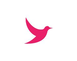 Modelo de logotipo de pomba de pássaro vector app ilustração