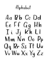 alfabeto de script manuscrito isolado no fundo branco vetor