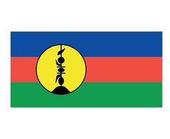 nova caledônia bandeira nacional oceania emblema símbolo ícone ilustração vetorial elemento de design abstrato vetor