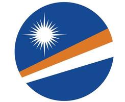 ilhas marshall bandeira nacional oceania emblema ícone ilustração vetorial elemento de design abstrato vetor