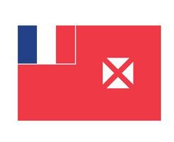 wallis e futuna bandeira nacional oceania emblema símbolo ícone ilustração vetorial elemento de design abstrato vetor