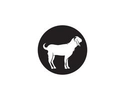 Cabra preto animais vetor logotipo e símbolo