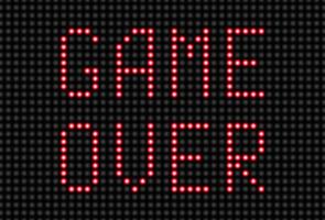 game over message.vector vetor