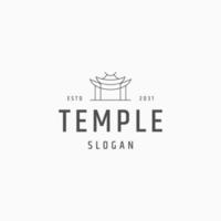 modelo de design de ícone de logotipo do templo vetor