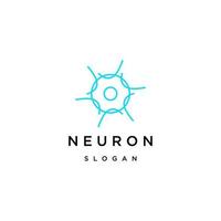 vetor plano de modelo de design de ícone de logotipo de neurônio