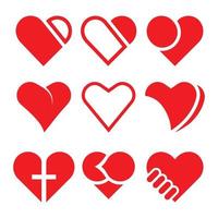 Creative es design de logotipo de carta de amor moderno simples e minimalista vetor