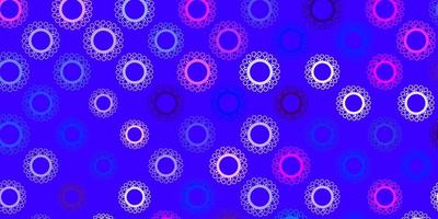 textura vector rosa, azul escuro com símbolos de doença.