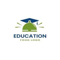 logotipo de comida educacional design de logotipo de ícone educacional, comida, modelo de design vetor