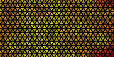 modelo de vetor laranja claro com cristais, triângulos.