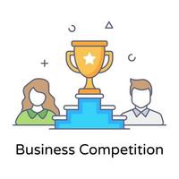 ícone de competição de negócios em estilo moderno vetor