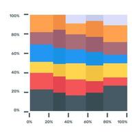 baixe este ícone plano do gráfico de dados de negócios vetor