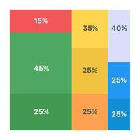 baixe este ícone plano do gráfico de dados de negócios vetor