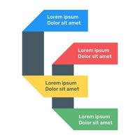 ícone plano de infográfico direcional em design editável vetor