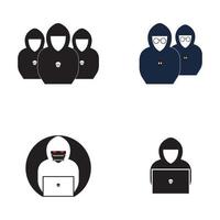 fundo de vetor de logotipo de ícone de hacker