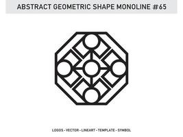 elemento ornamento forma geométrica monoline abstrata linha vetor livre