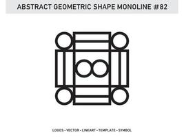 vetor livre de linha abstrata de forma geométrica monoline ornamento